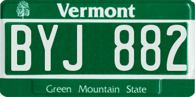 VT license plate BYJ882