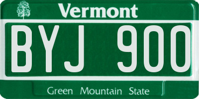 VT license plate BYJ900