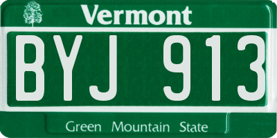 VT license plate BYJ913