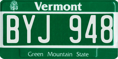 VT license plate BYJ948