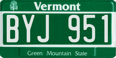 VT license plate BYJ951