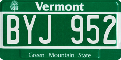 VT license plate BYJ952