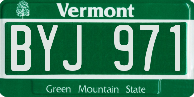 VT license plate BYJ971