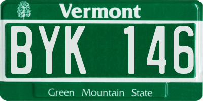 VT license plate BYK146