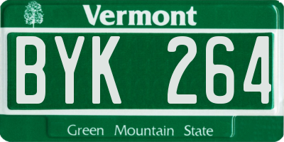 VT license plate BYK264