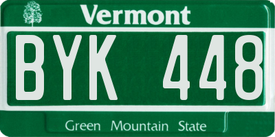 VT license plate BYK448