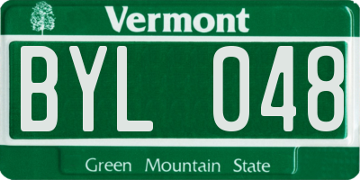 VT license plate BYL048