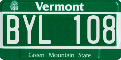 VT license plate BYL108