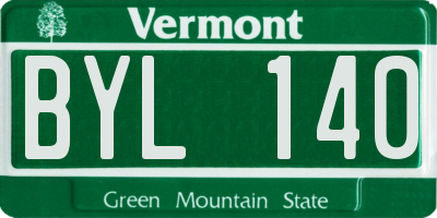 VT license plate BYL140