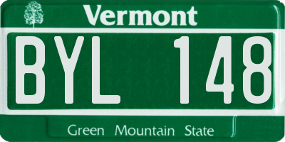 VT license plate BYL148