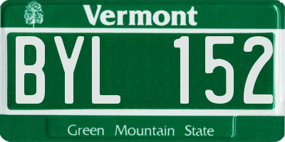 VT license plate BYL152