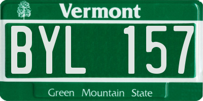 VT license plate BYL157