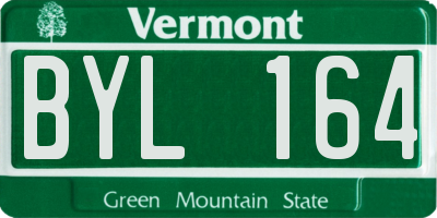 VT license plate BYL164