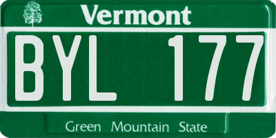 VT license plate BYL177