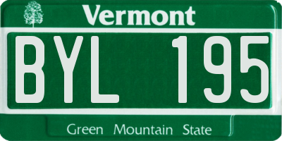 VT license plate BYL195
