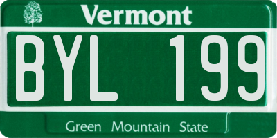 VT license plate BYL199