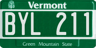 VT license plate BYL211