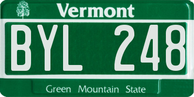 VT license plate BYL248