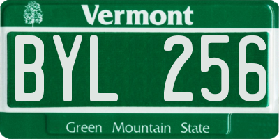 VT license plate BYL256