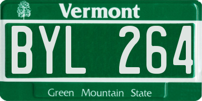 VT license plate BYL264