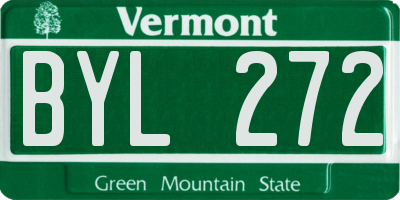 VT license plate BYL272