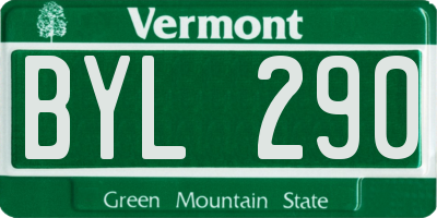 VT license plate BYL290