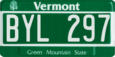 VT license plate BYL297