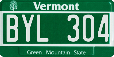 VT license plate BYL304