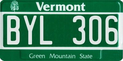 VT license plate BYL306