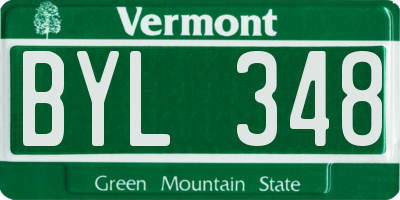 VT license plate BYL348