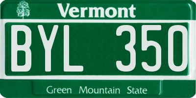 VT license plate BYL350