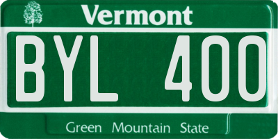 VT license plate BYL400