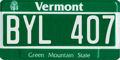 VT license plate BYL407