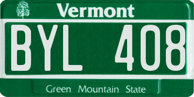 VT license plate BYL408