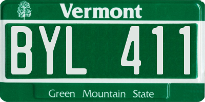 VT license plate BYL411