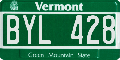 VT license plate BYL428