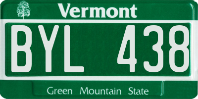 VT license plate BYL438