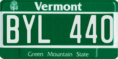VT license plate BYL440