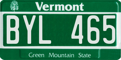 VT license plate BYL465
