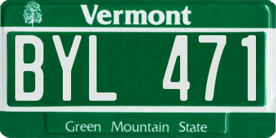 VT license plate BYL471