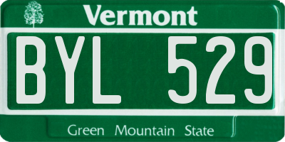 VT license plate BYL529