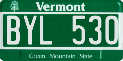 VT license plate BYL530