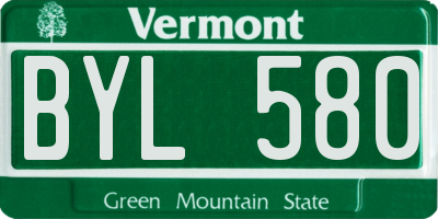 VT license plate BYL580