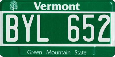 VT license plate BYL652