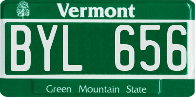 VT license plate BYL656