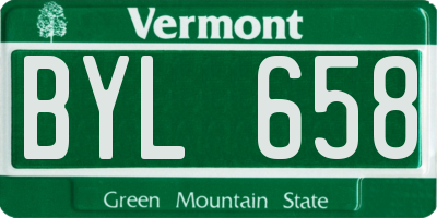 VT license plate BYL658