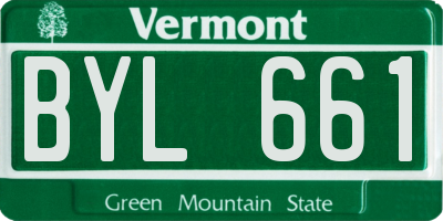 VT license plate BYL661