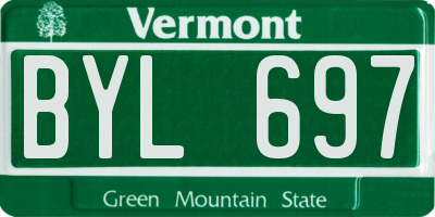 VT license plate BYL697