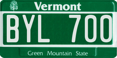 VT license plate BYL700
