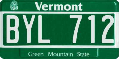 VT license plate BYL712